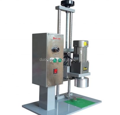 110V DDX-450 linea di lavorazione manuale vetro acqua cristallina profumo shampoo bottiglia di plastica avvitamento tappo macchina